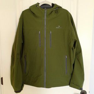Second Nature Full Zip Soft Shell with Built-In Face Mask & Hood Green Size XXL